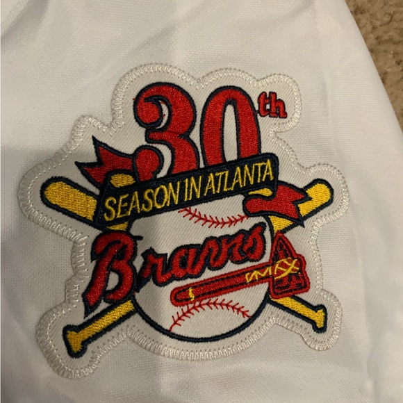 Chipper Jones Atlanta Braves Jersey Mens XL 1995 World Series Home White NWT - Picture 11 of 12